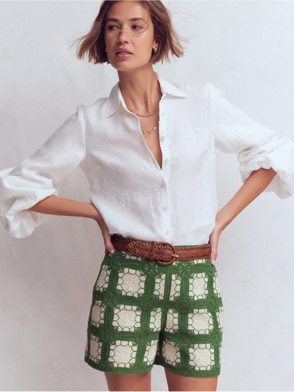 Boden Crochet Shorts